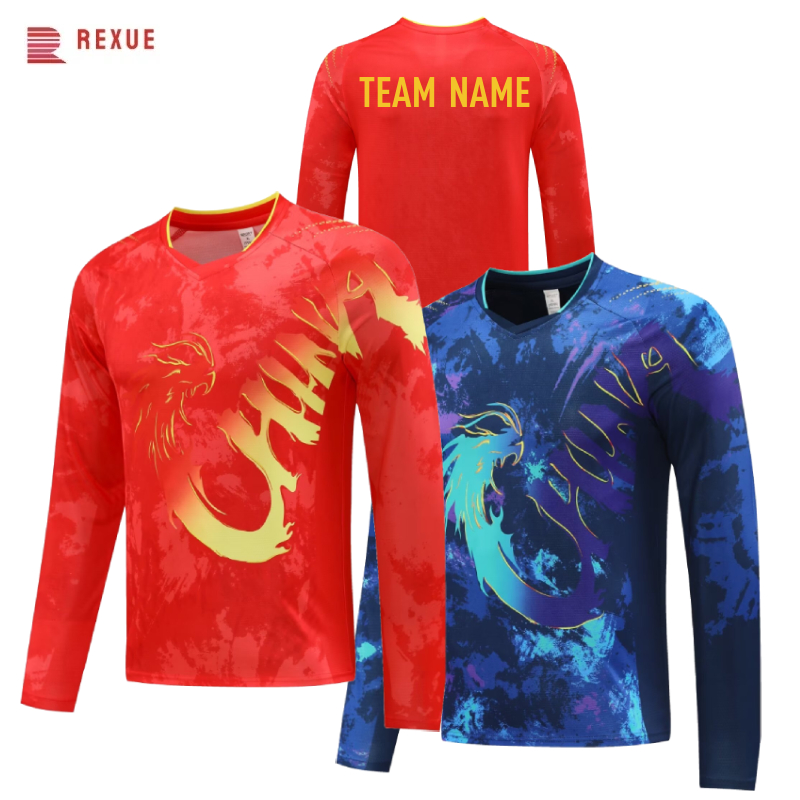 Table Tennis Logo - China Dragon camicia da ping pong