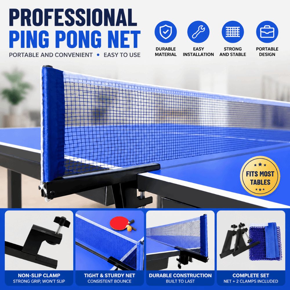 Table Tennis Net Set - Rete da Ping Pong Standard Pieghevole