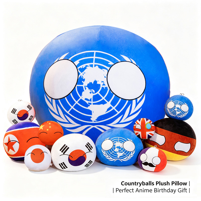 Table Tennis France - Polandball Peluche Cuscino Country Balls USA