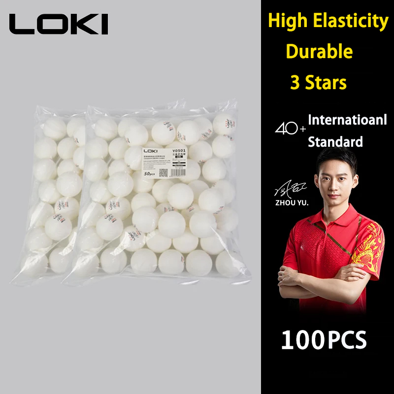 50/100PCS LOKI Palline da ping - Table Tennis Logo recensione e prezzo
