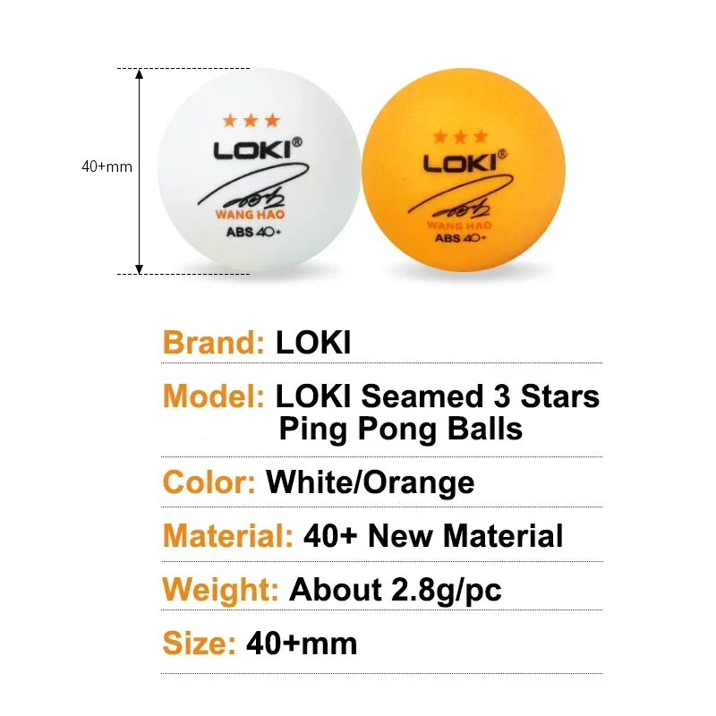 50/100PCS LOKI Palline da ping - Table Tennis Logo recensione e prezzo