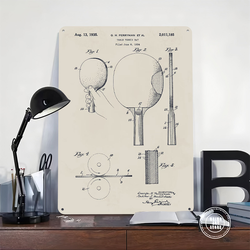 Poster Metallico Brevetto Racc - Table Tennis Custom Bat recensione e prezzo