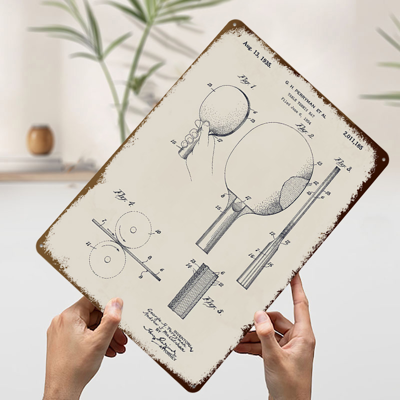 Poster Metallico Brevetto Racc - Table Tennis Custom Bat recensione e prezzo