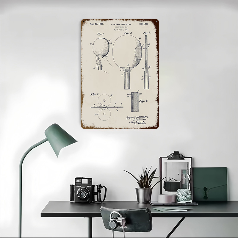 Poster Metallico Brevetto Racc - Table Tennis Custom Bat recensione e prezzo